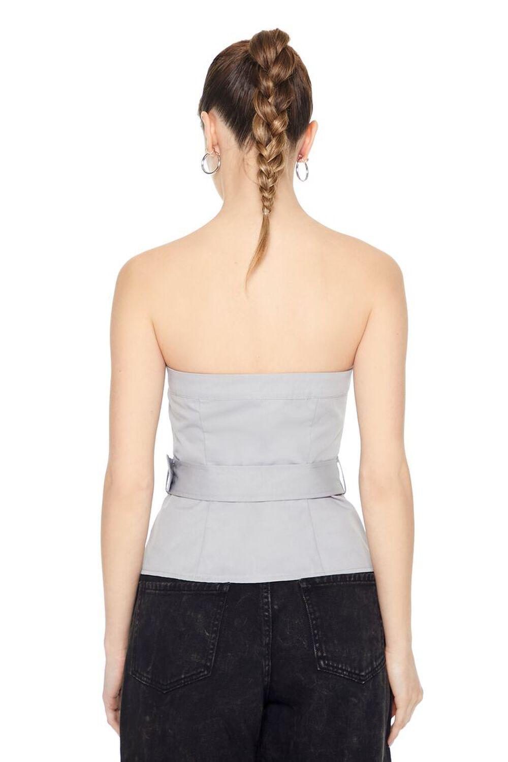 Belted Zip-Up Tube Top | Forever 21 Product Image