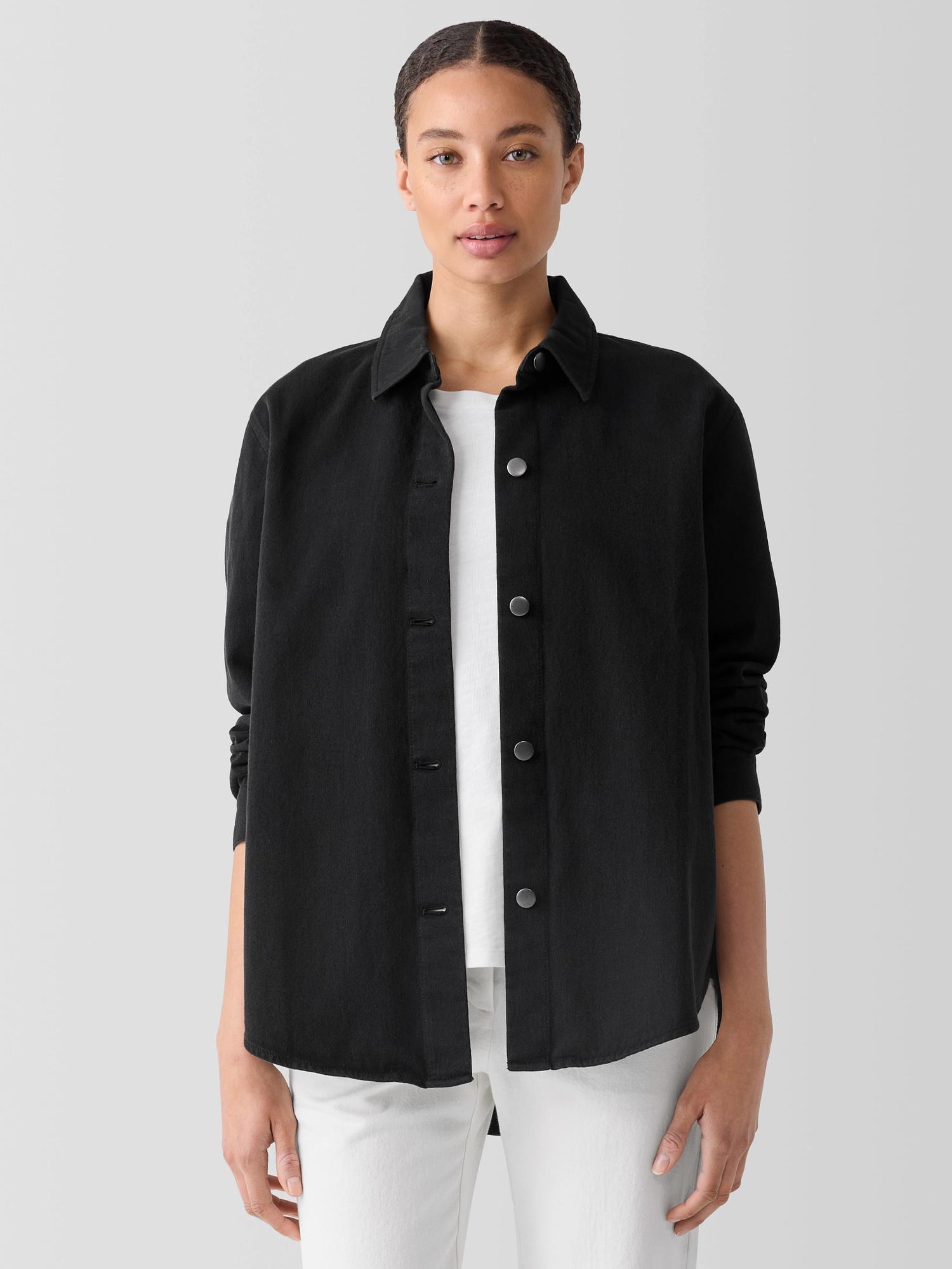 EILEEN FISHER Garment-Dyed Utility Organic Cotton Shirt Jacketfemale Product Image