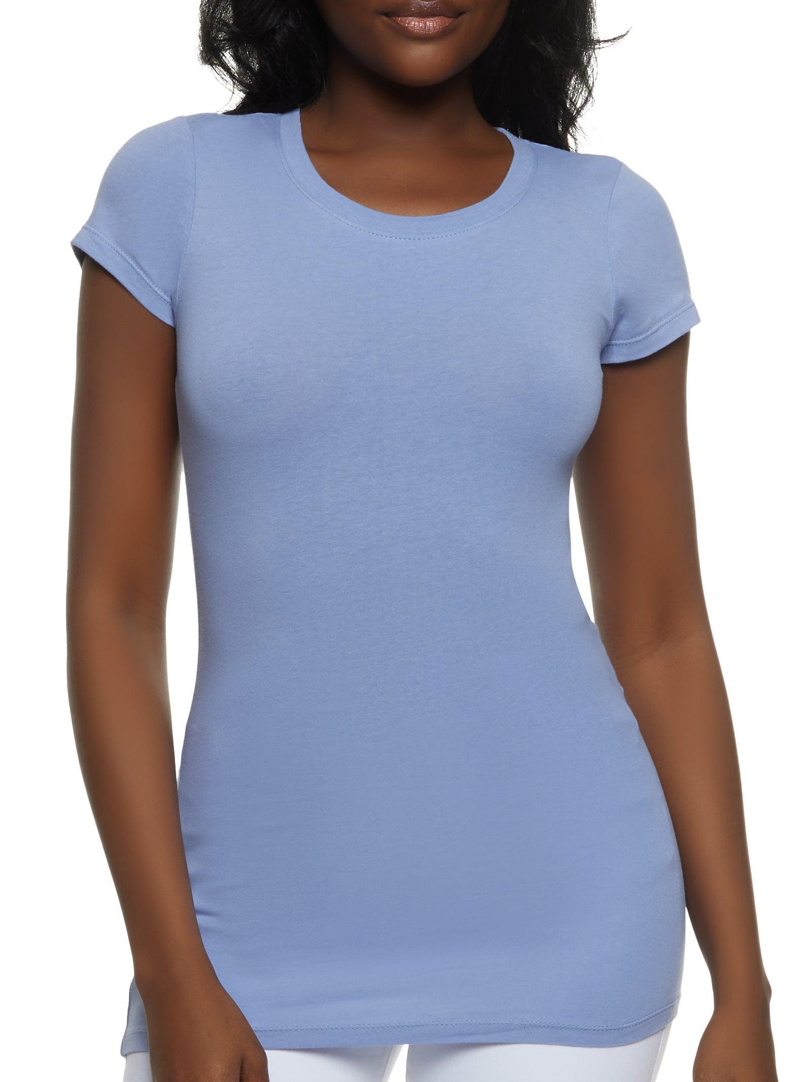 Womens Basic Scoop Neck Tee Product Image