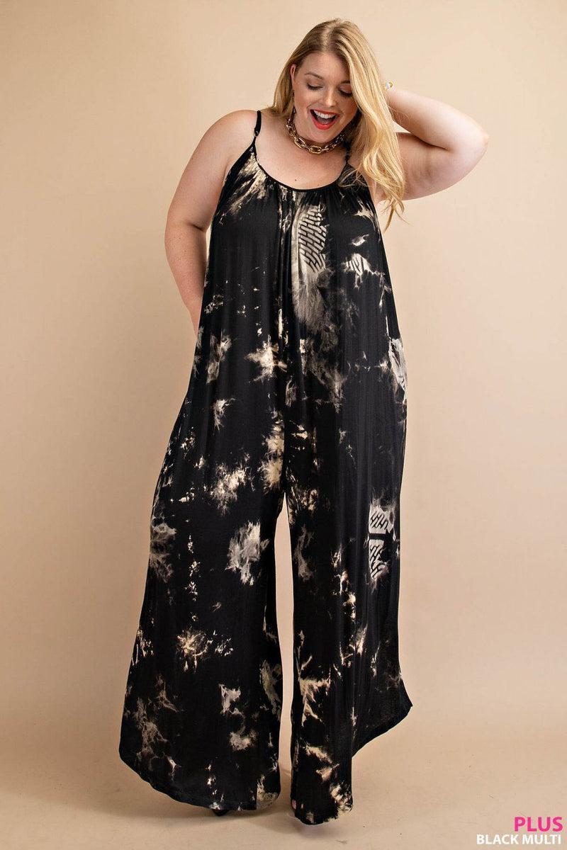 Louisa Tie Dye Harem Jumpsuit - Plus Only! Product Image