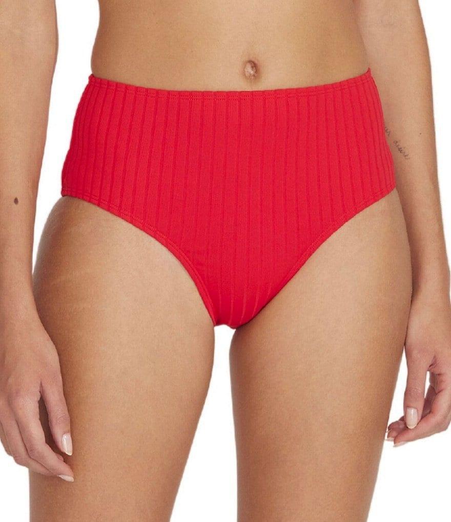 SOLID & STRIPED The Lilo Ribbed High Waist Swim Bottom Product Image