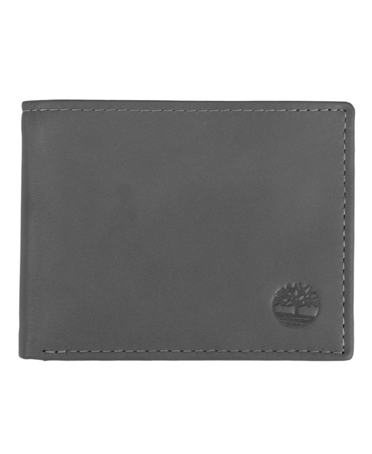 Timberland Mens Cloudy Passcase Leather Wallet - Charcoal Product Image