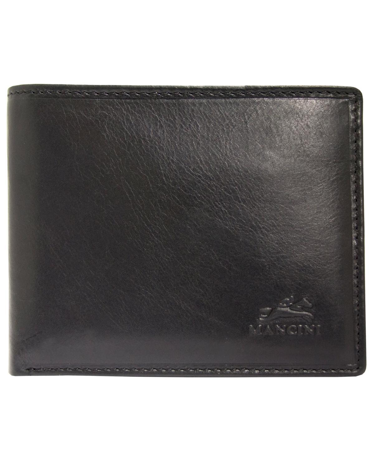 Mancini Men's Leather Bifold Wallet With Coin Pocket, Brown Product Image