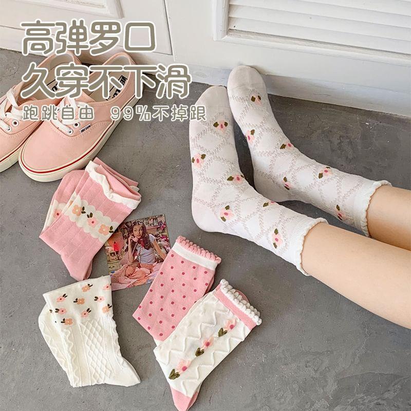 Pattern Crew Socks Product Image