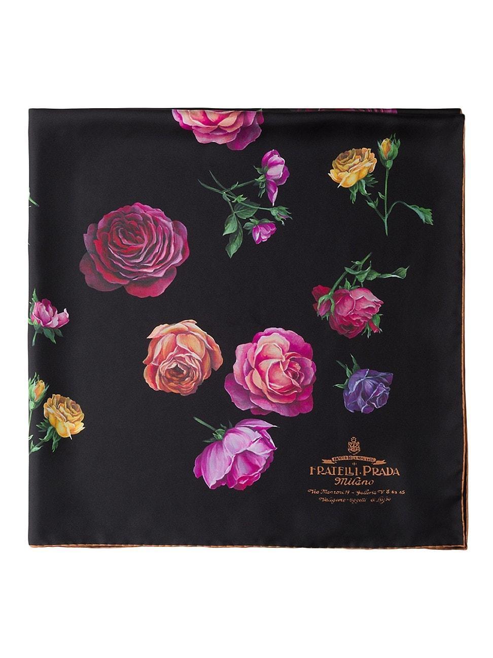 Womens Printed Silk Twill 90CM Square Scarf Product Image