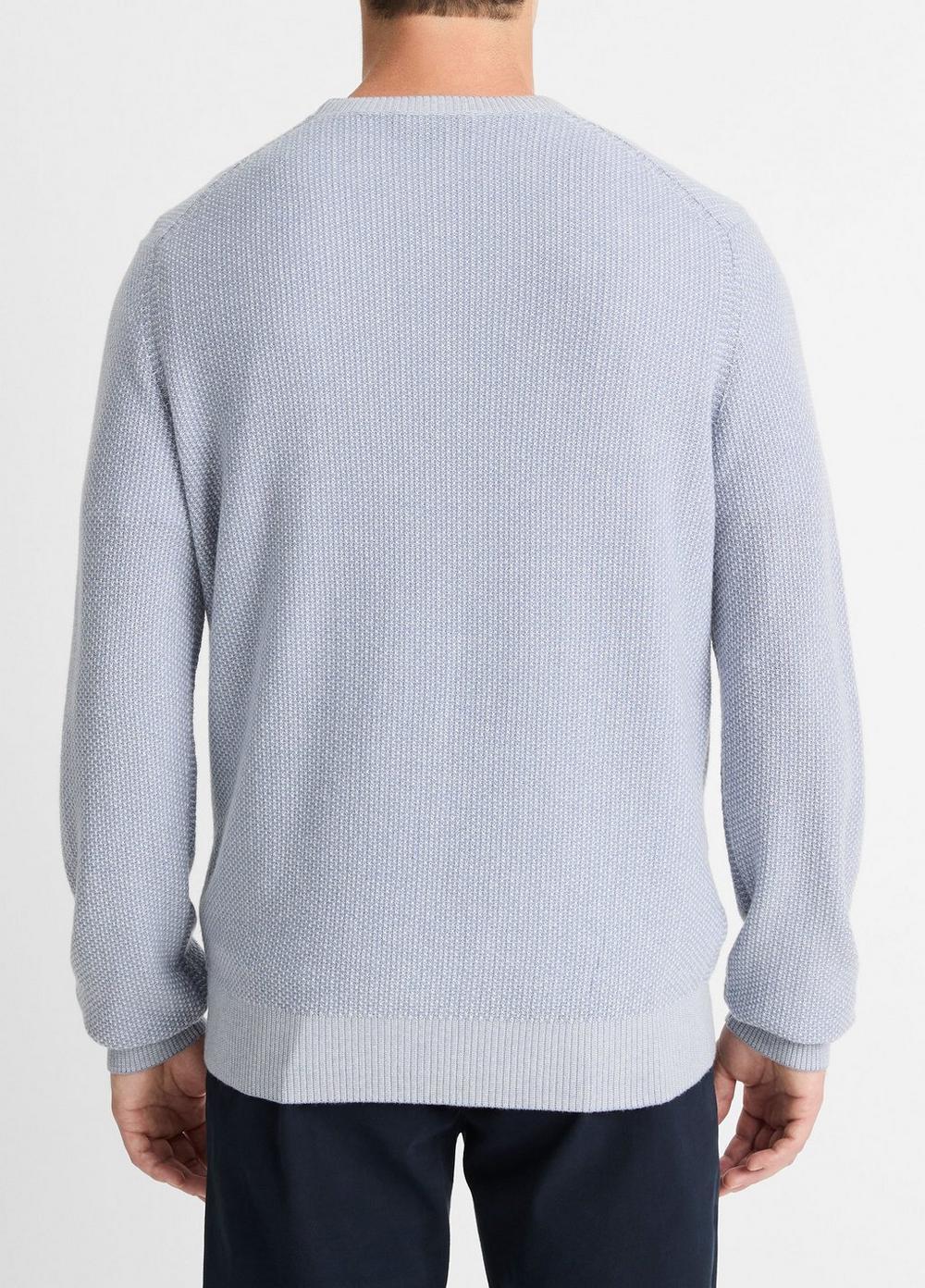 Mens Geo Jacquard Long-Sleeve Crewneck Sweater Product Image