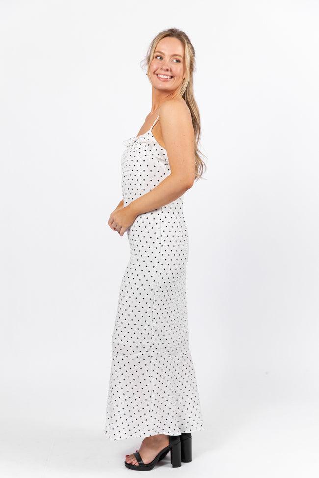 Hold Me Close To Your Heart Print Ivory Midi Dress SALE Product Image