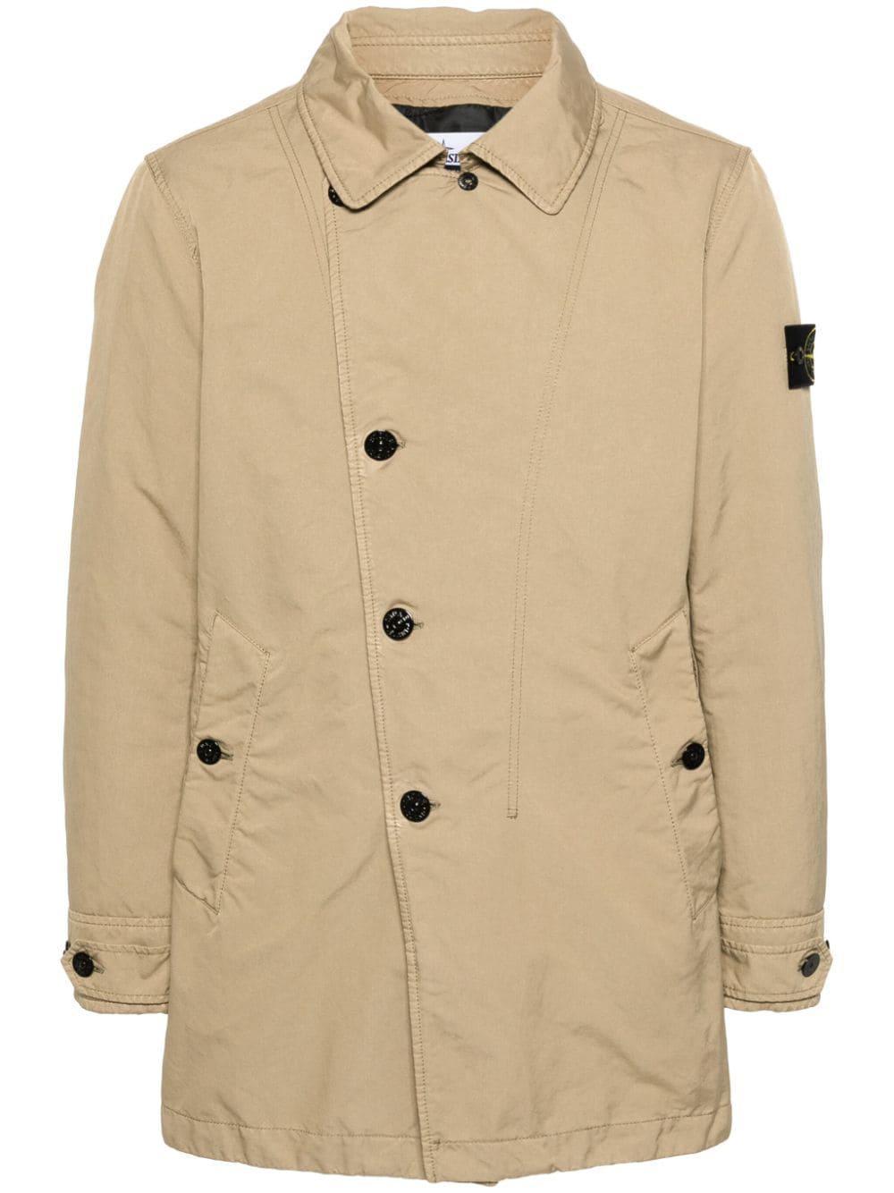 STONE ISLAND Compass-badge Padded Jacket In Beige Product Image