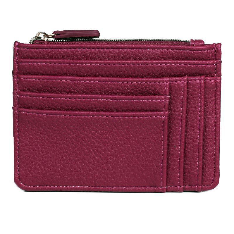 Julia Buxton Solid Pebble Faux Leather Slot Coin Case Product Image