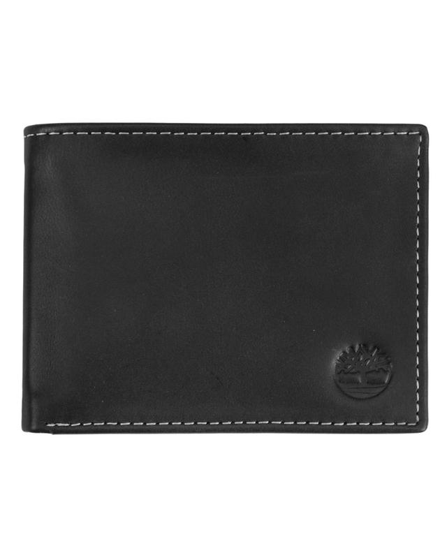 Timberland Mens Cloudy Passcase Leather Wallet - Black Product Image