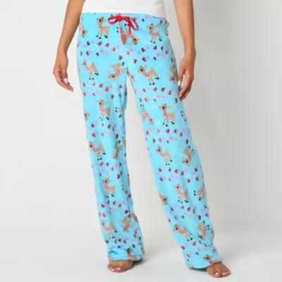 Rudolph The Red Nose Reindeer Rudolph Womens Juniors Microfleece Pajama Pants Product Image