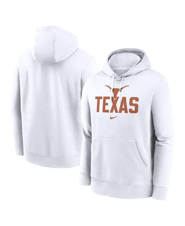 Nike Mens White Texas Longhorns Primetime Club Fleece Pullover Hoodie Product Image