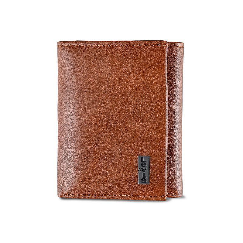 Mens Levis RFID-Blocking Extra-Capacity Genuine Leather Trifold Wallet Product Image