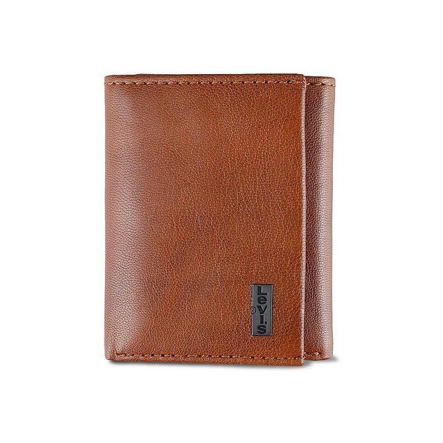 Mens Levis RFID-Blocking Extra-Capacity Genuine Leather Trifold Wallet Product Image