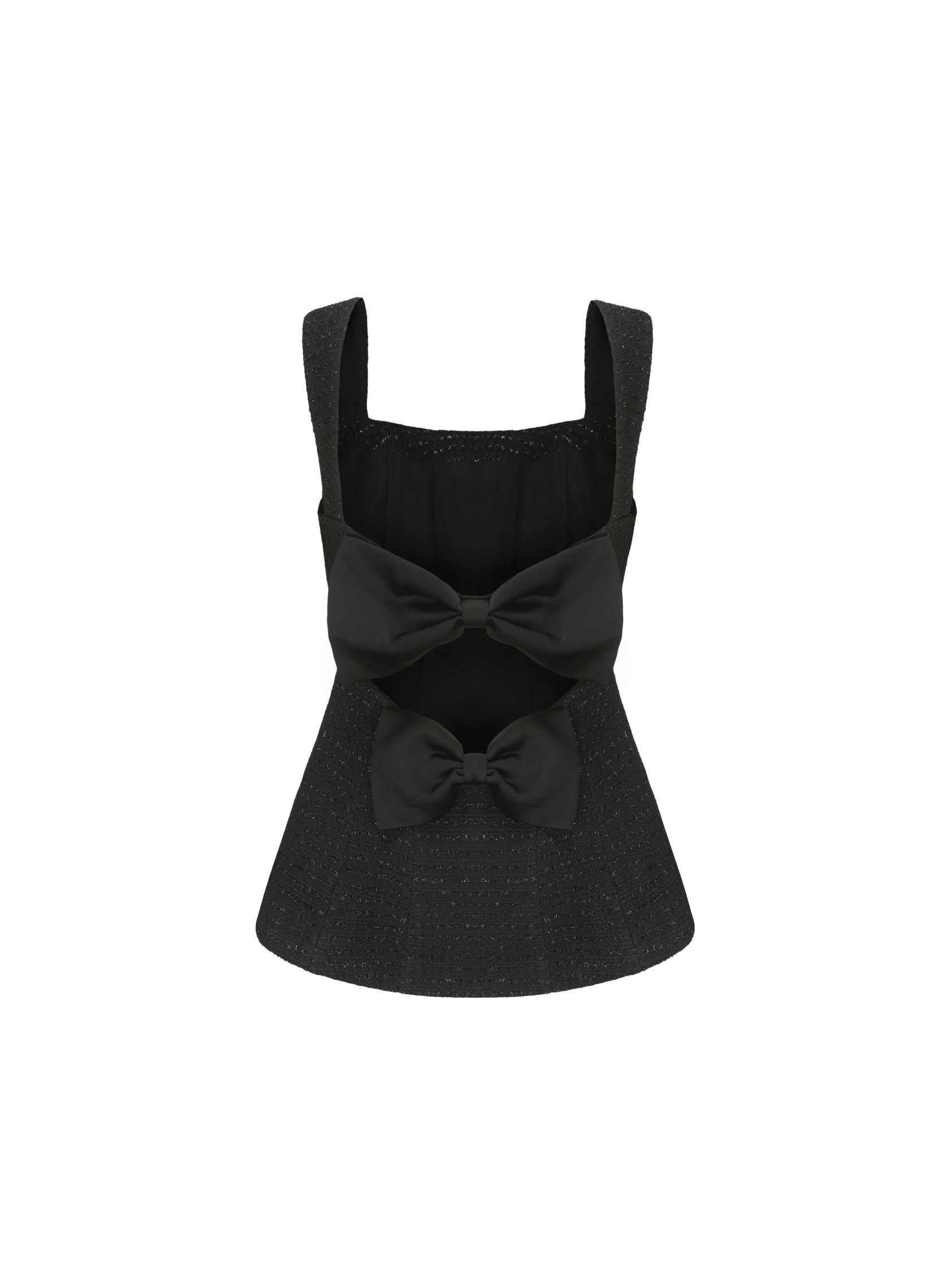 Anabella Bow Top (Black) Product Image