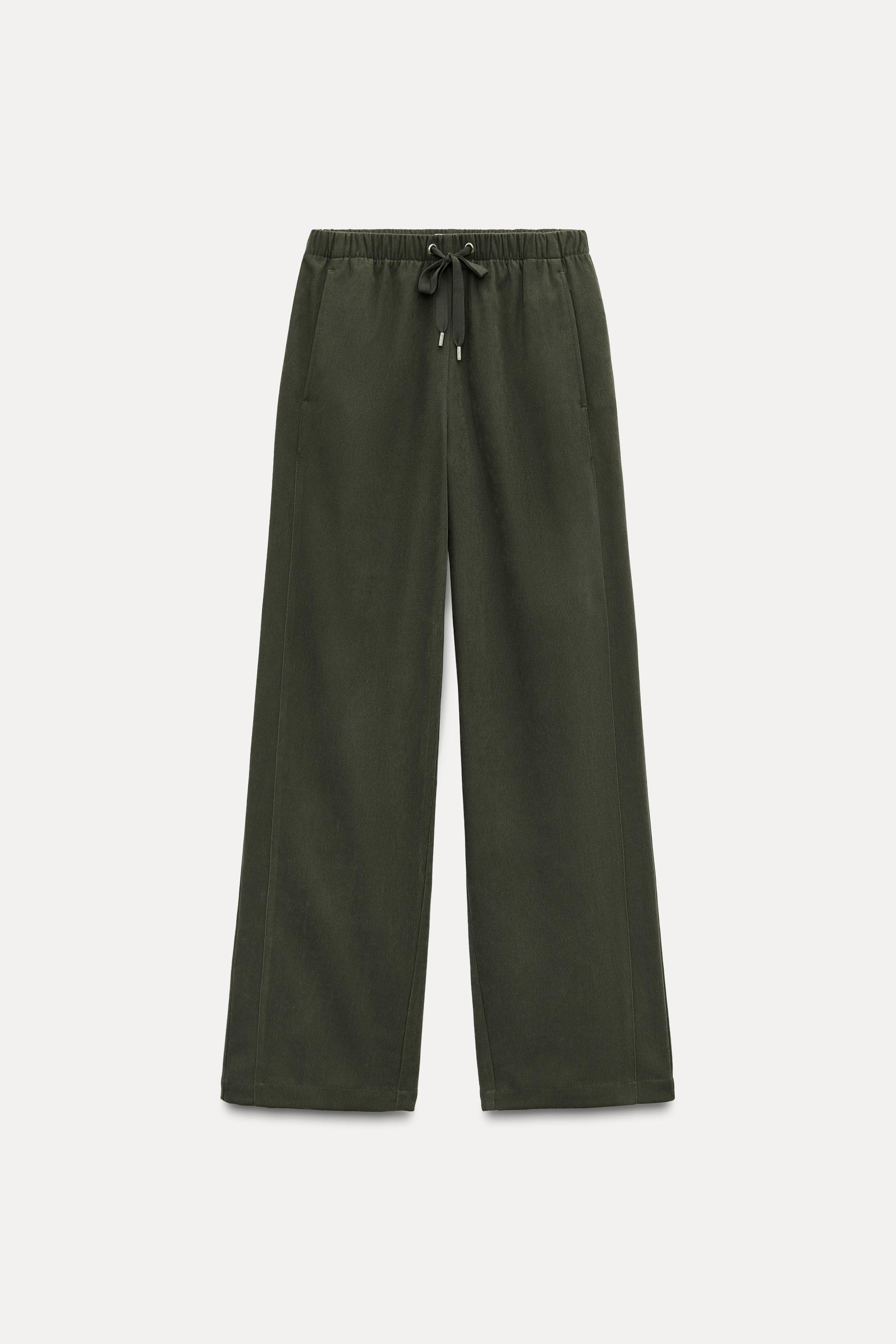 TEXTURED WIDE LEG PANTS Product Image