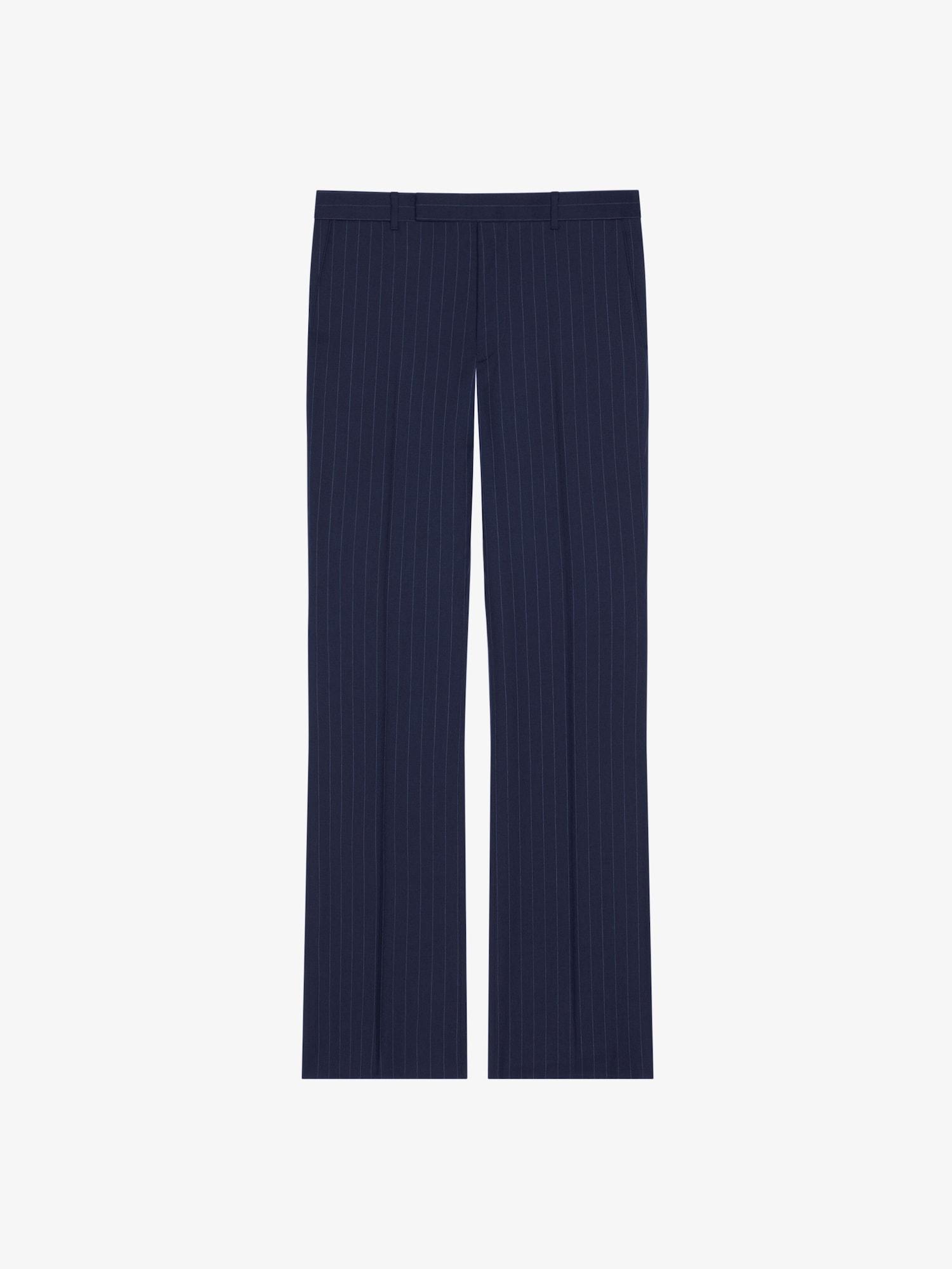 Slim fit striped tailored pants in wool Product Image