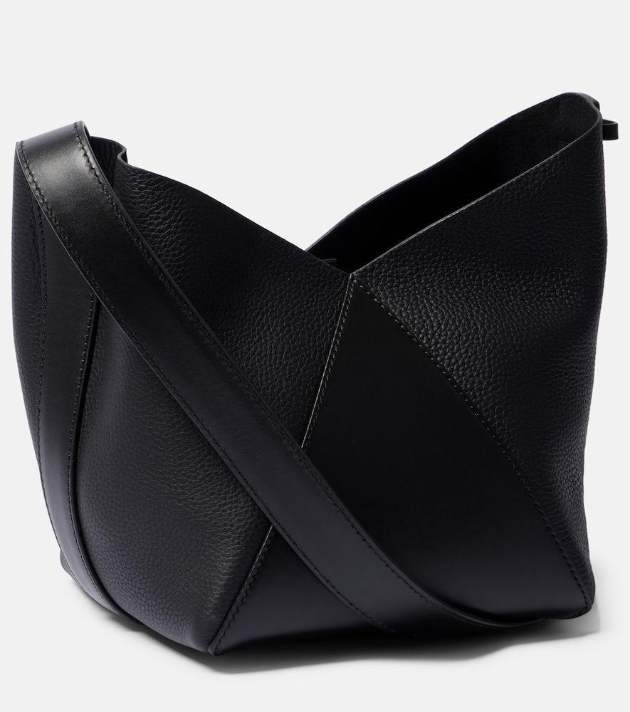 Small Leather Bucket Bag In Black Product Image