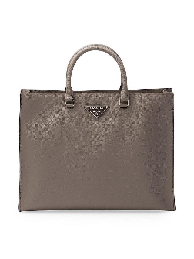 Mens Saffiano Leather Tote Bag Product Image