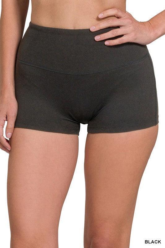 Leanna Microfiber Wide Waistband Biker Shorts Product Image