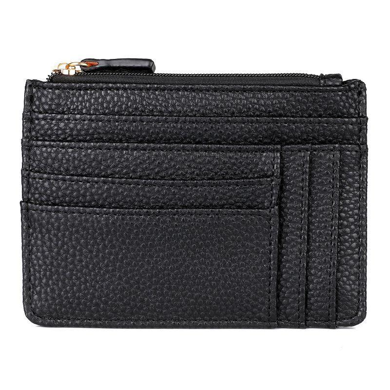 Julia Buxton Solid Pebble Faux Leather Slot Coin Case Product Image