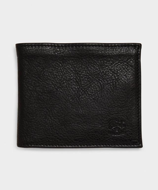 Il Bisonte Leather Bi-fold Wallet in Black Product Image