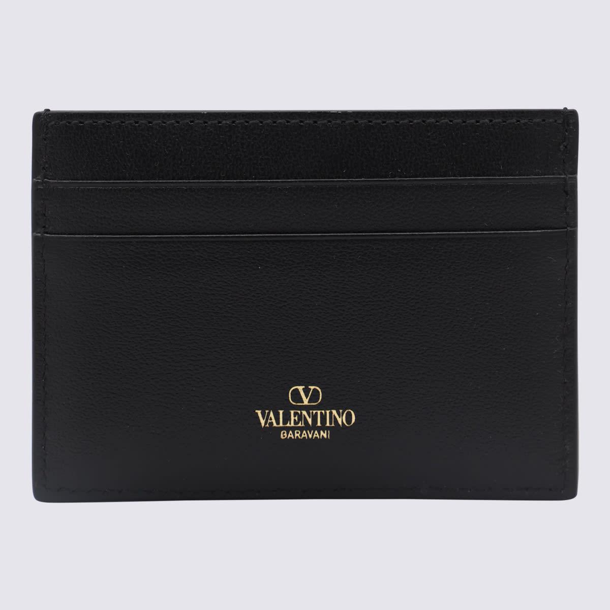 VALENTINO GARAVANI Black Leather Card Holder Product Image