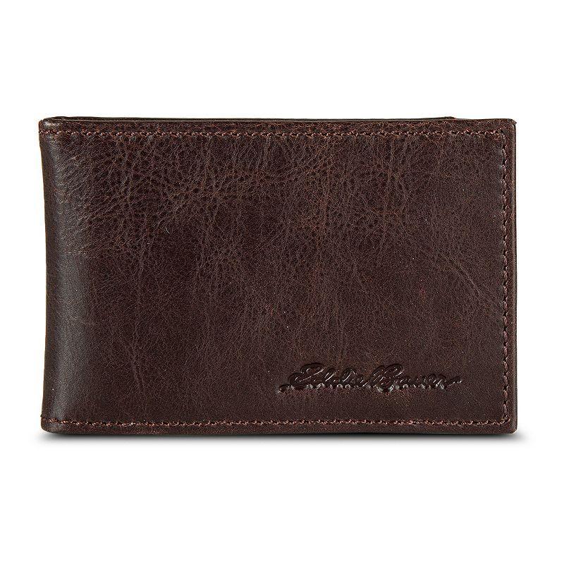 Mens Eddie Bauer Logo Leather Wallet with Money Clip Product Image