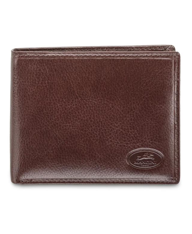 Mens Mancini Equestrian2 Collection Rfid Secure Billfold with Removable Left Wing Passcase and Coin Pocket Product Image