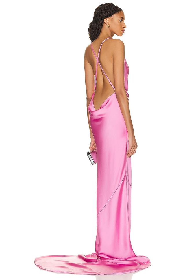 Norma Kamali Cross Back Bias Gown Pink. (also in ). Product Image