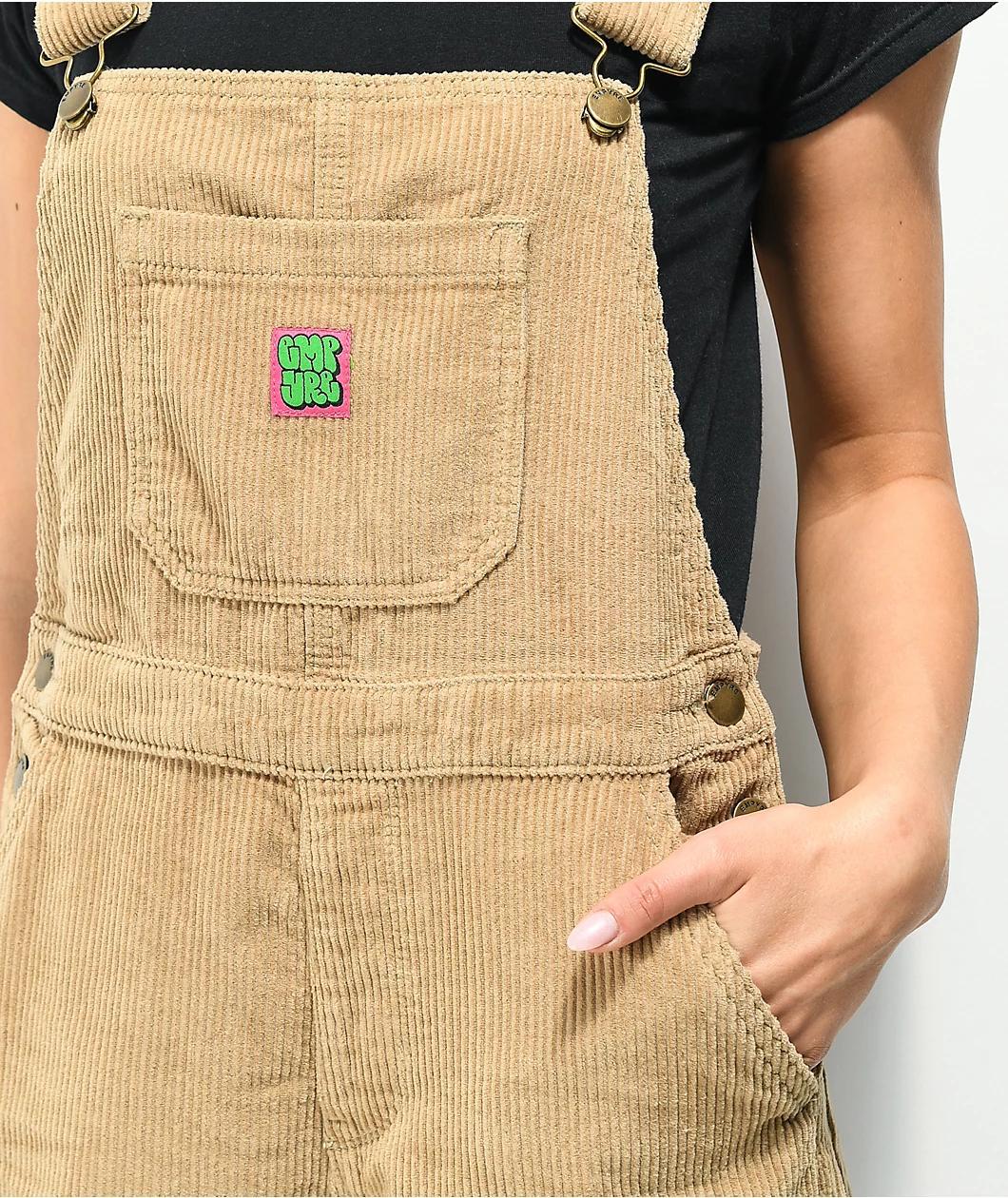 Empyre Suzie Khaki Corduroy Overalls Product Image