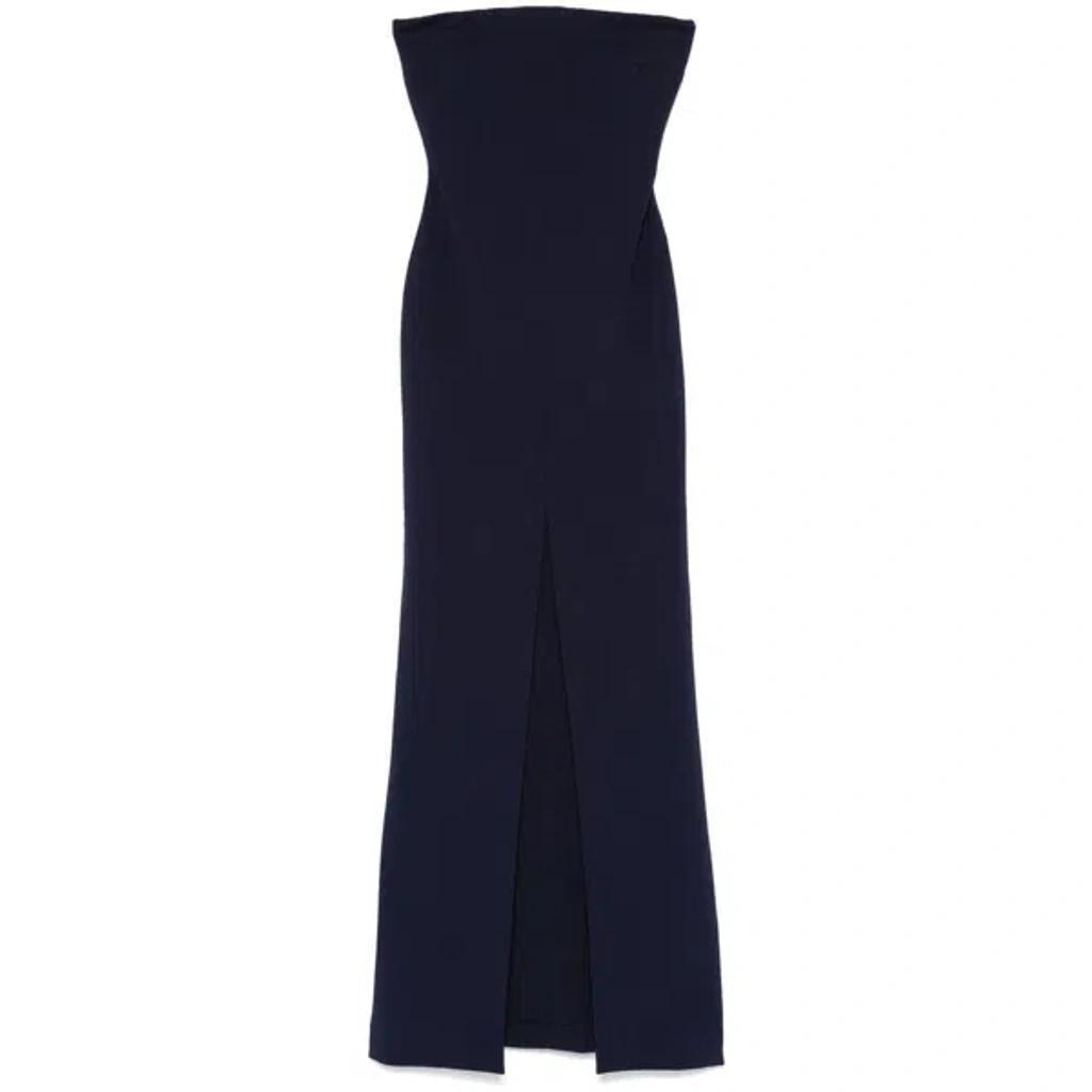 SOLACE LONDON Bysha Gown In Blue Product Image