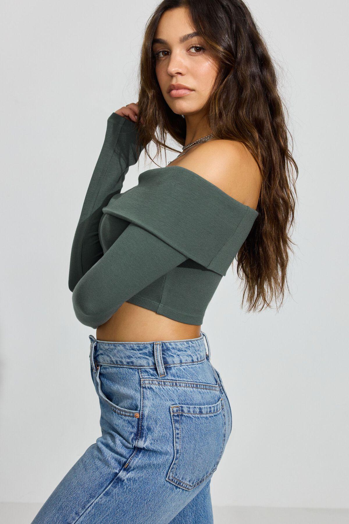 Kayla Foldover Off Shoulder Top Product Image