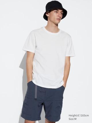 Mens Supima Cotton Crew Neck T-Shirt White XS UNIQLO US Product Image