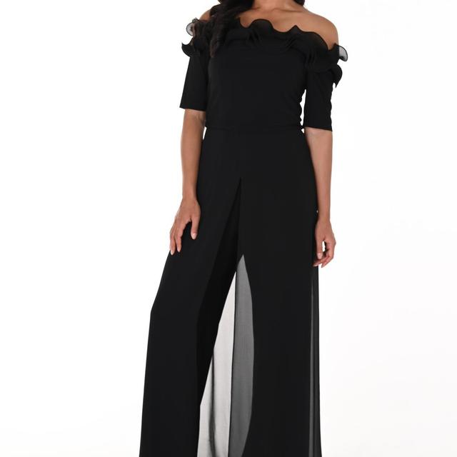 Off the shoulder knit jumpsuit Product Image