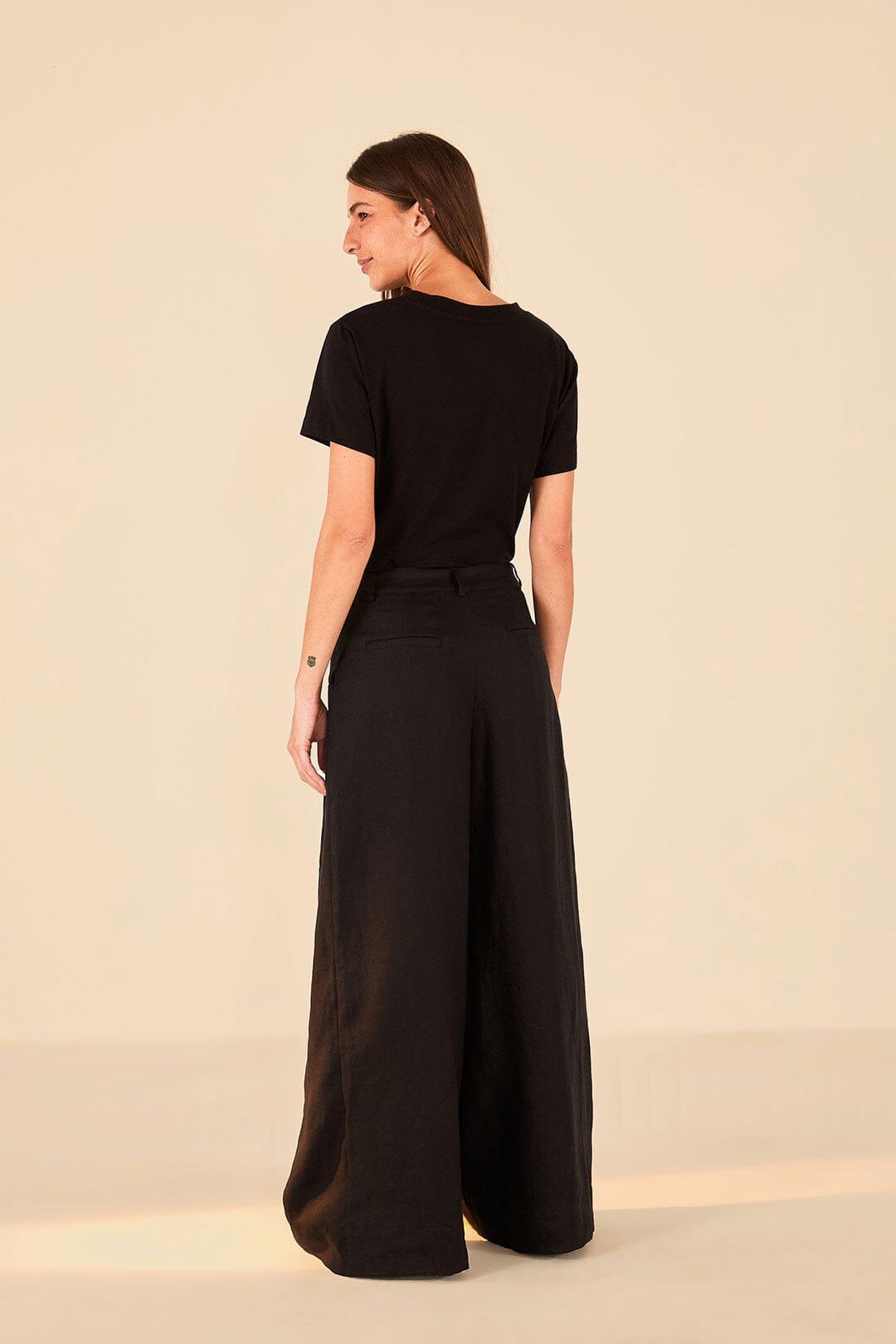 Black Low Waist Pants Product Image