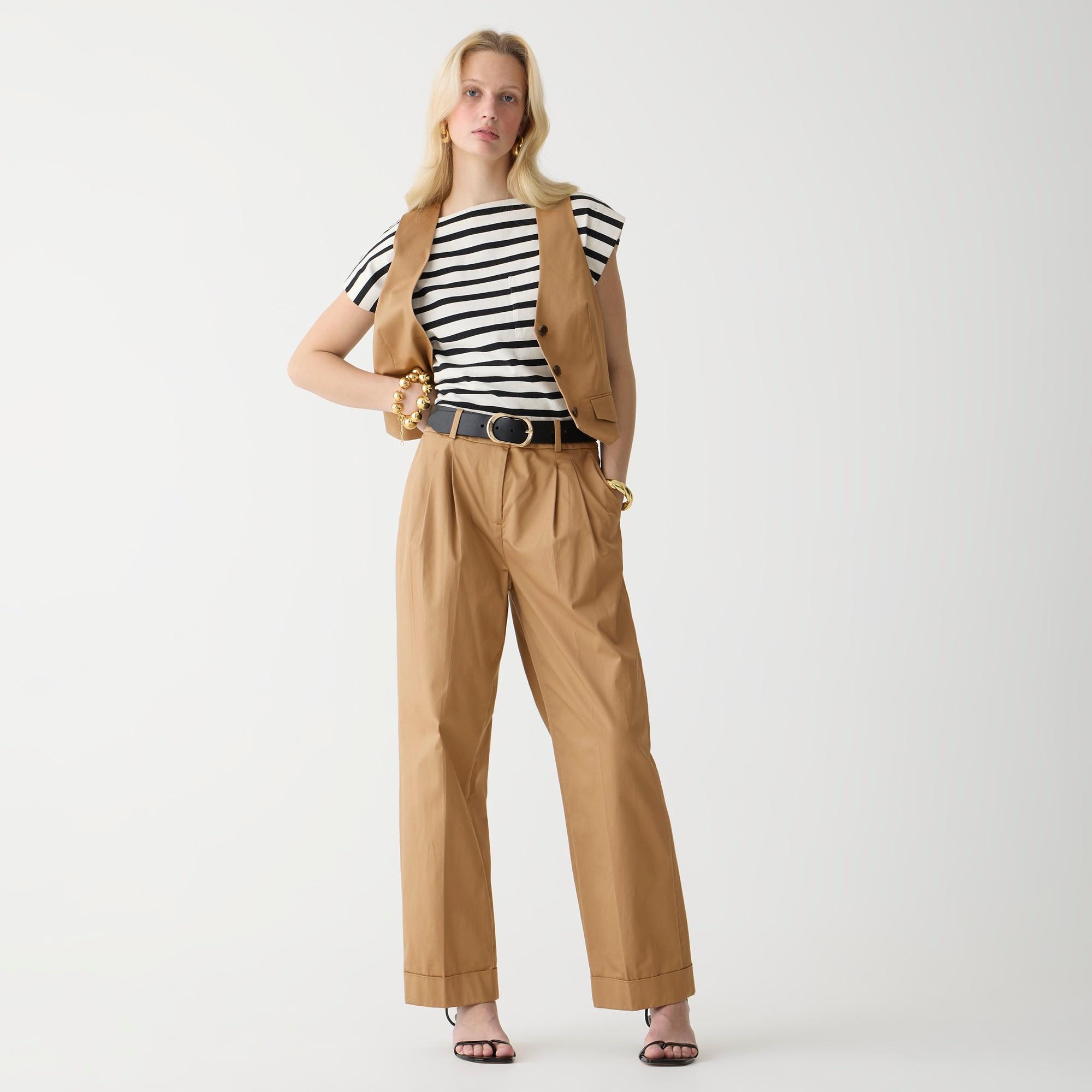 Wide-leg essential pant in lightweight chino product image