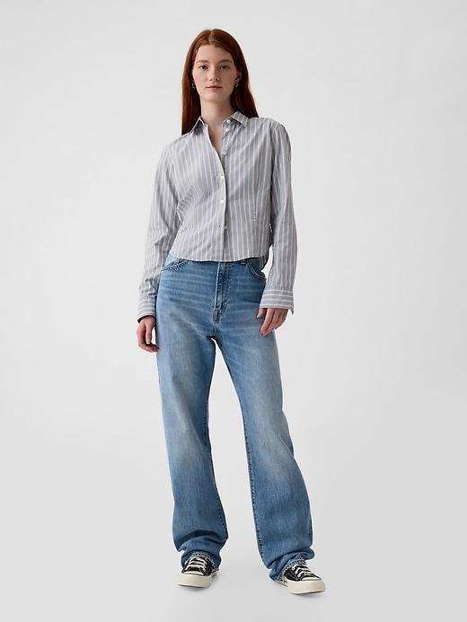 Organic Cotton Fitted Cropped Shirt Product Image