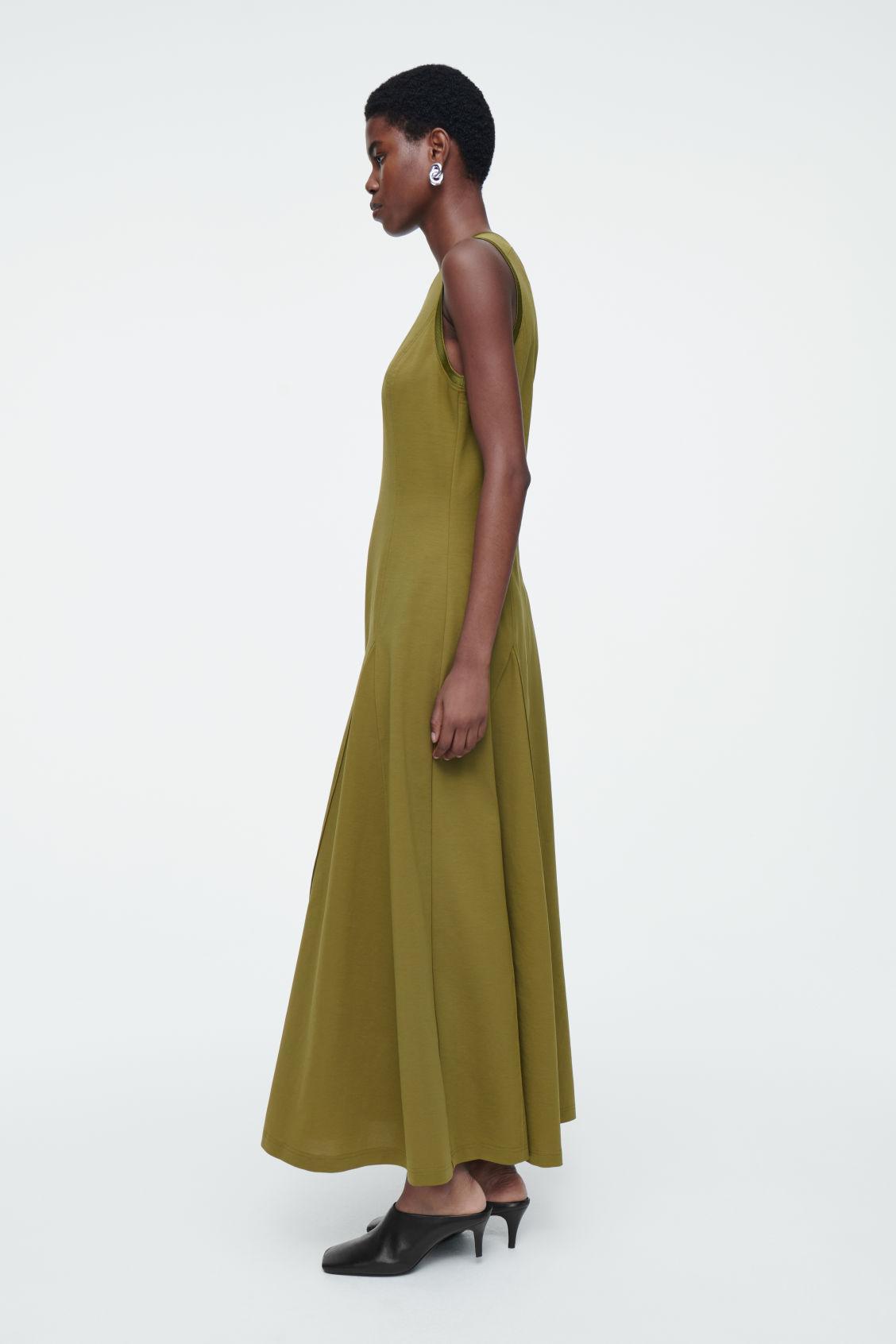 FLARED JERSEY MAXI DRESS Product Image