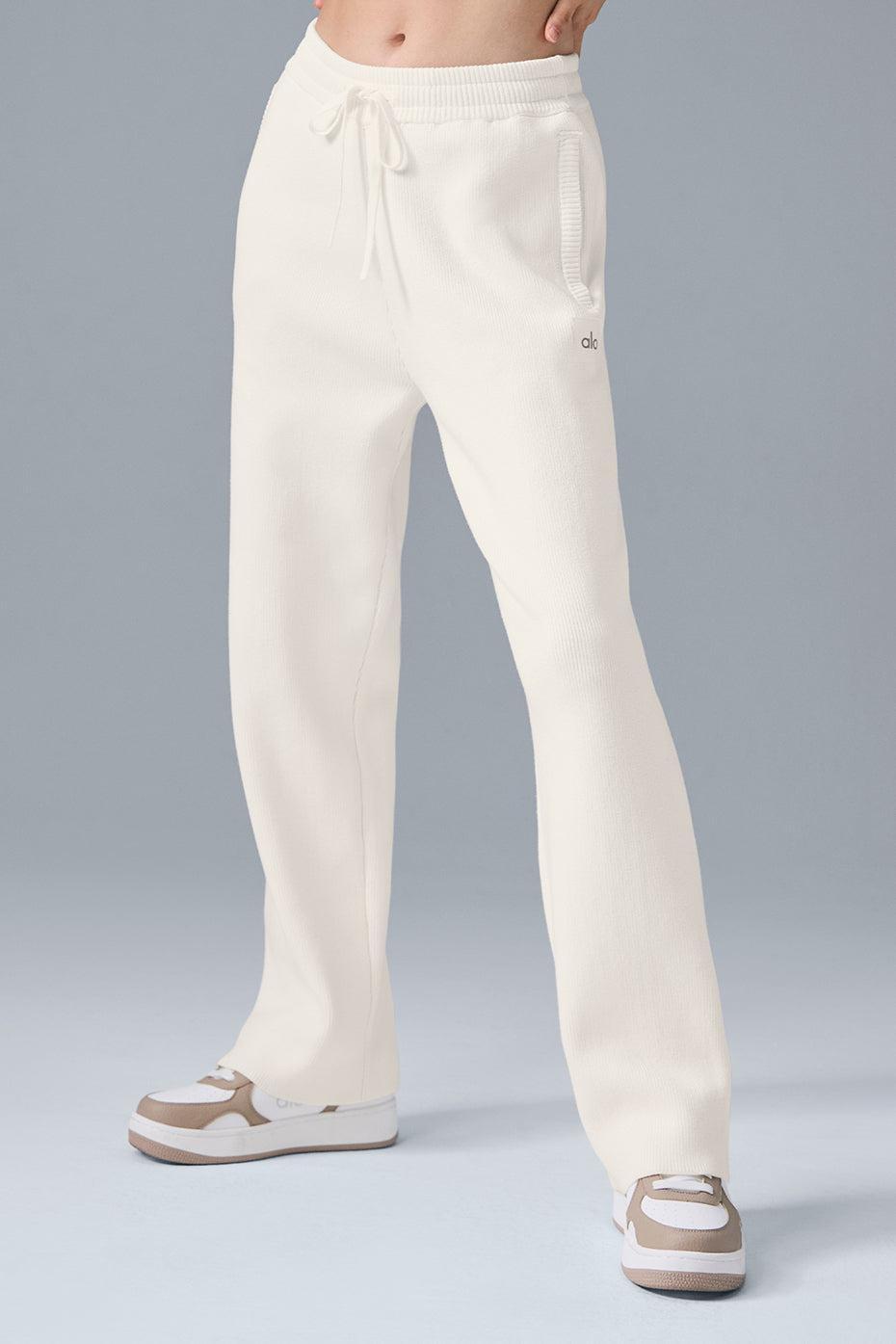 Scholar Straight Leg Sweatpant - Ivory Female Product Image