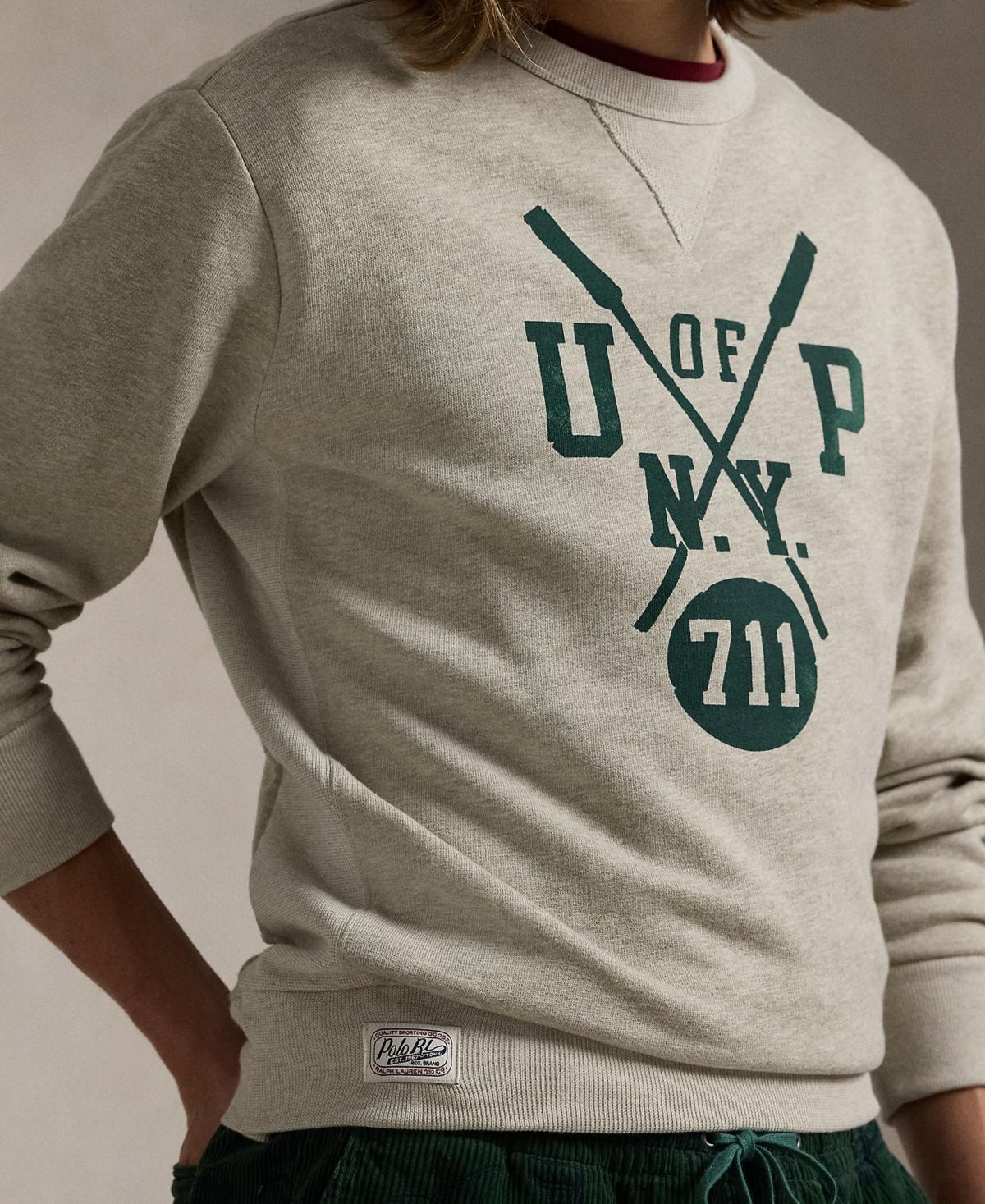 Slub Fleece Graphic Sweatshirt In Vintage Heather Product Image