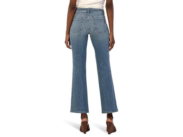 KUT from the Kloth Kelsey Mid Rise Ankle Flare Regular Hem Slash Pocket In Decreased (Decreased) Women's Jeans Product Image