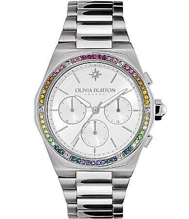 Olivia Burton Hexa Multifuction Rainbow  Stainless Steel Bracelet Watch Product Image