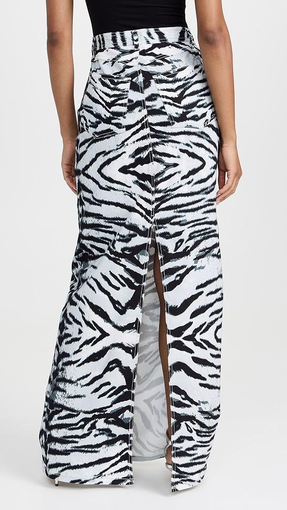 BruceGlen Snow Tiger Maxi Denim Skirt | Shopbop Product Image