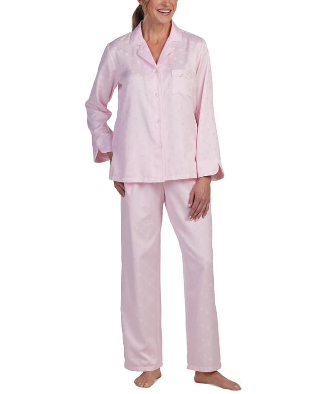 Miss Elaine Womens 2-Pc. Notched-Collar Pajamas Set Product Image