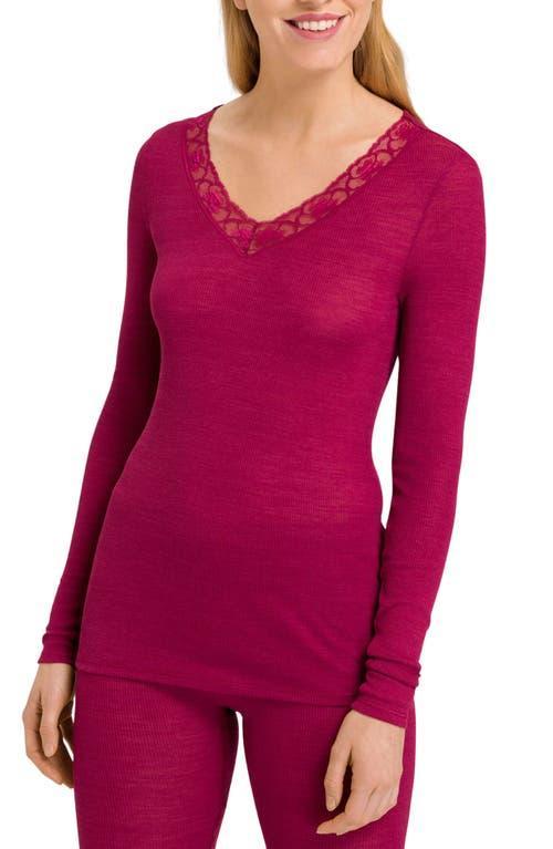 Hanro Ribbed Merino Wool & Silk Pajama Top Product Image