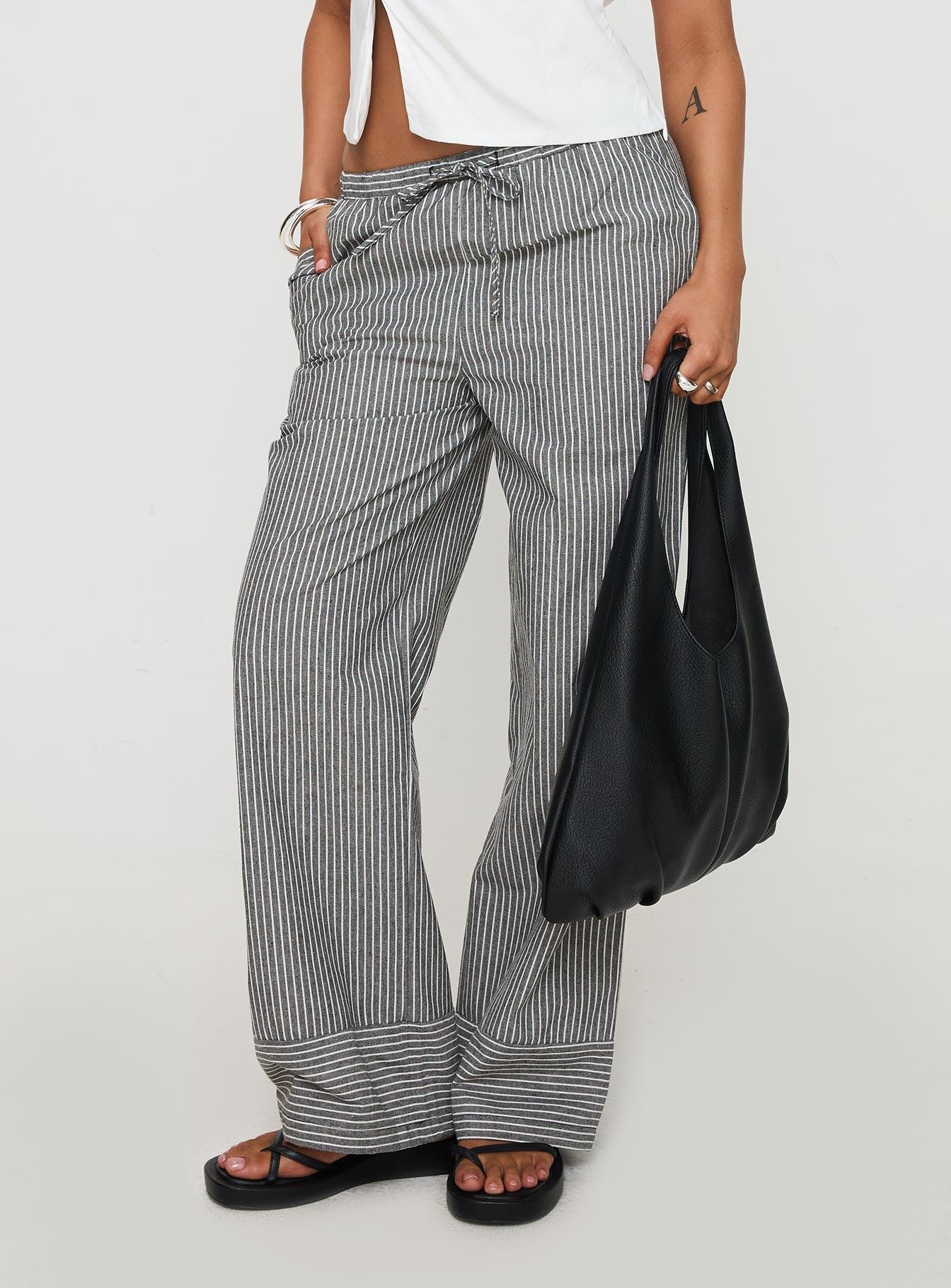 Veridian Pants Black/White Stripe Product Image