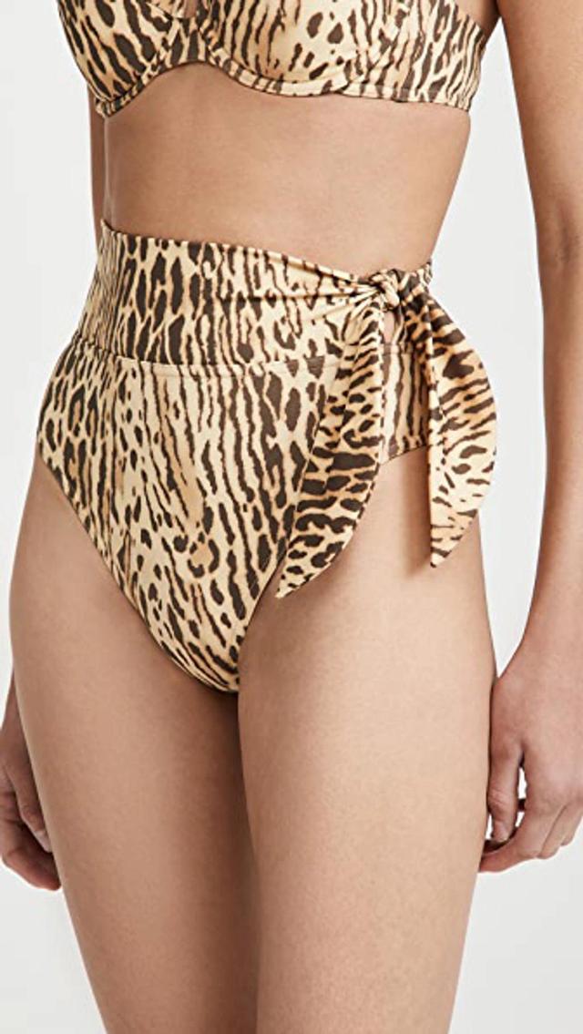 Separates Sculpt Tie Bikini Bottoms In Animal Print Product Image