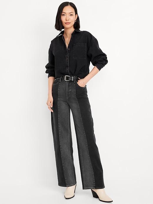 Extra High-Waisted Sky-Hi Wide-Leg Jeans product image