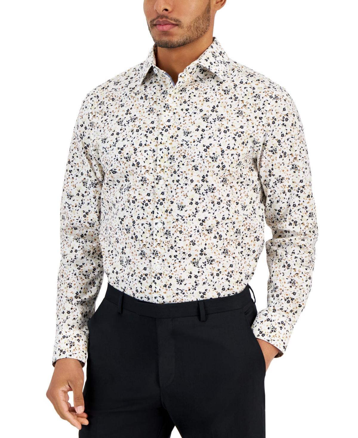 Bar Iii Mens Slim-Fit Ditsy Floral Dress Shirt, Created for Macys Product Image